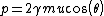 p=2\gamma m u cos(\theta)